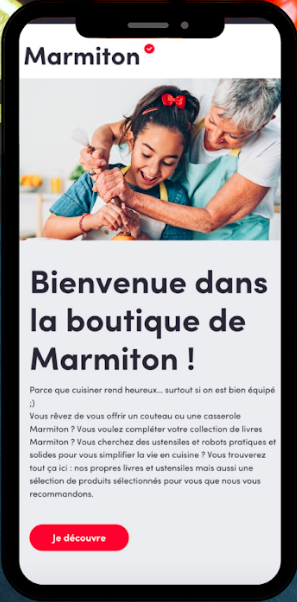 Accueil de la marketplace Marmiton